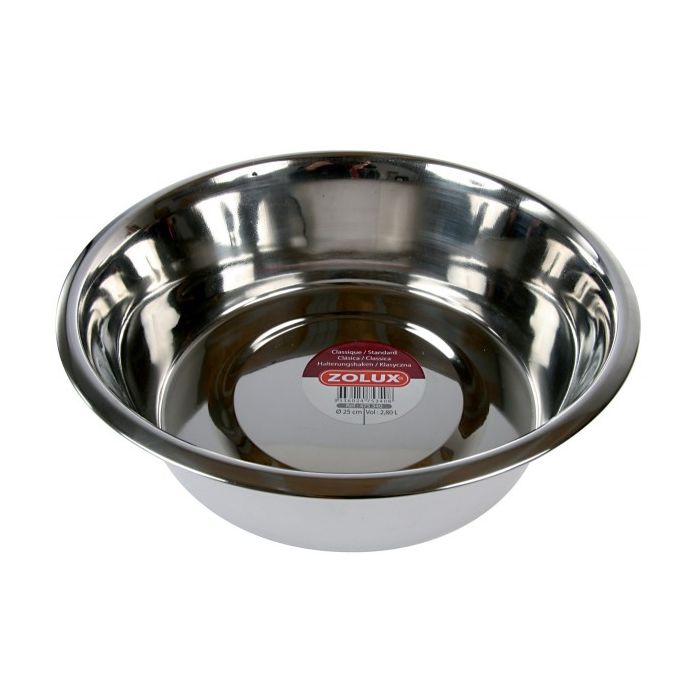 Gamelle inox pour chien 25 cm Zolux - 2.8 L