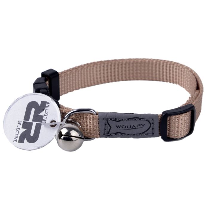 Collier pour chat Basic Line - Wouapy - beige - nylon - 19-30 cm