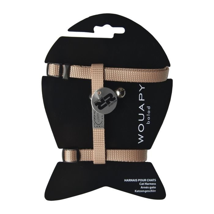 Harnais pour chat Basic Line - Wouapy - beige - nylon - 19-3022