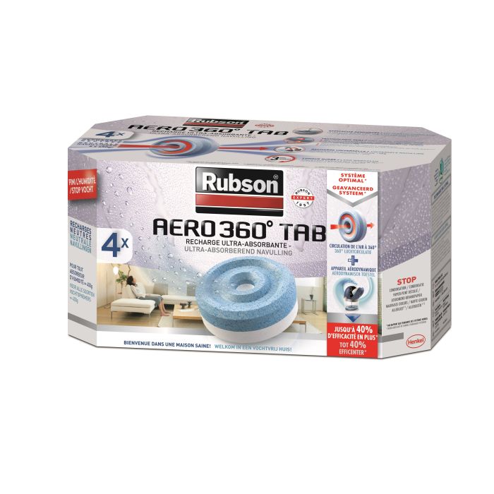Recharges ultra absorbantes - Rubson - Aero 360° Tab - Neutre - x 4 