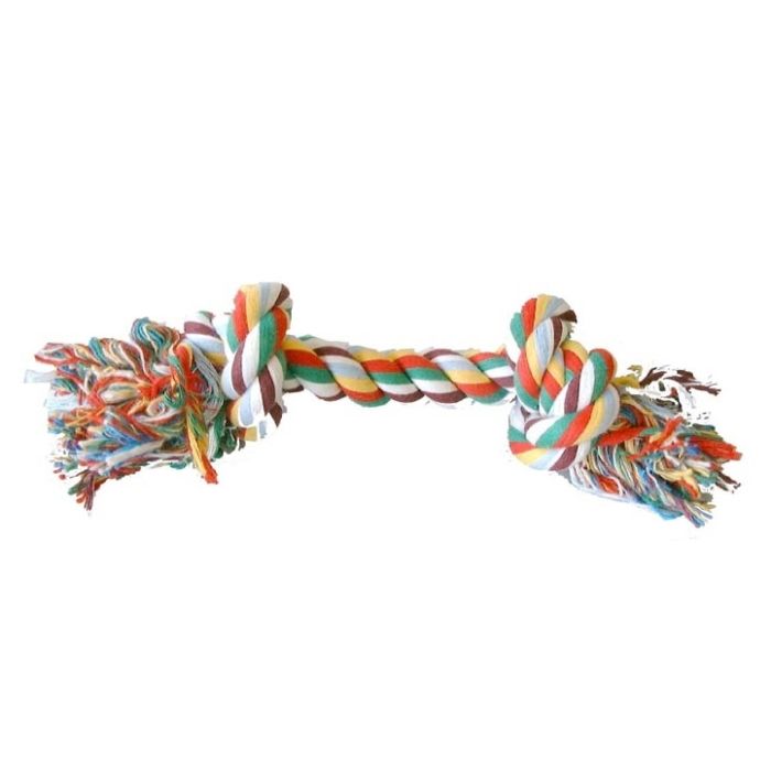 Jouet corde 2 noeuds  - 26 cm