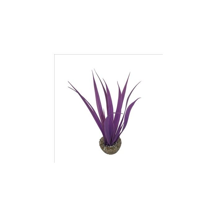 Plante herbe en plastique coloré - Labéo - 16x14x14 cm