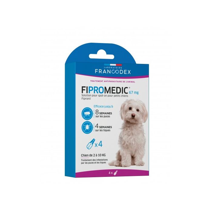 Fipromedic 67 mg pour petits chiens de 2 kg à 10 kg - Francodex