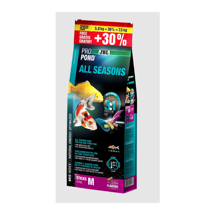 JBL ProPond All Seasons Sticks M pour poissons de bassin et carpes koi