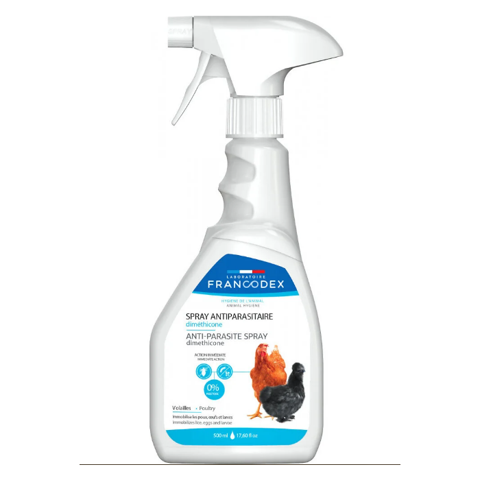 Spray antiparasitaire basse cour au diméthicone - Francodex - 500 ml