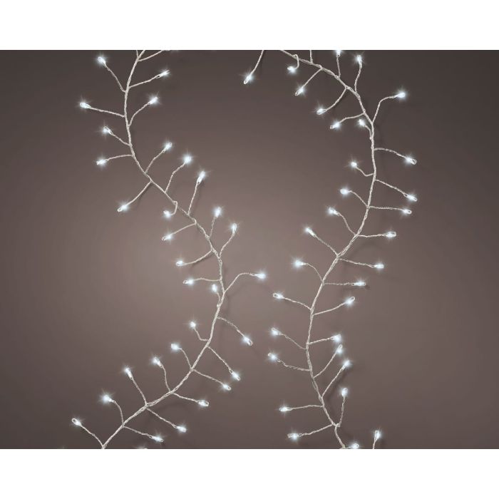 Guirlande - Micro-LED - Blanc chaud - 12 m - Câble argenté