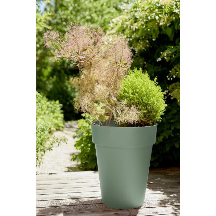 Pot vase mi-hauteur Toscane Ø44 cm - EDA - Vert laurier
