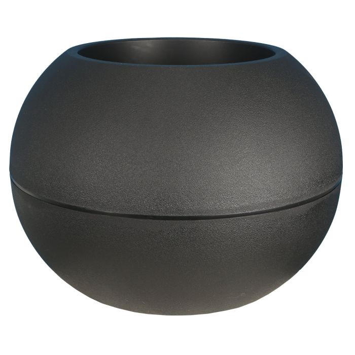 Pot Granit Boule Ø50 Noir - Riviera