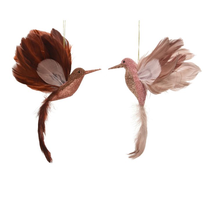 Oiseaux à suspendre - Doré paillettes
