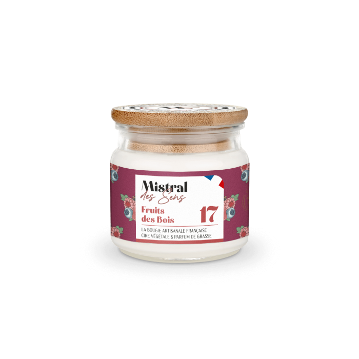Bougie parfumée fruits des bois - 150 ml - Mistral des Sens