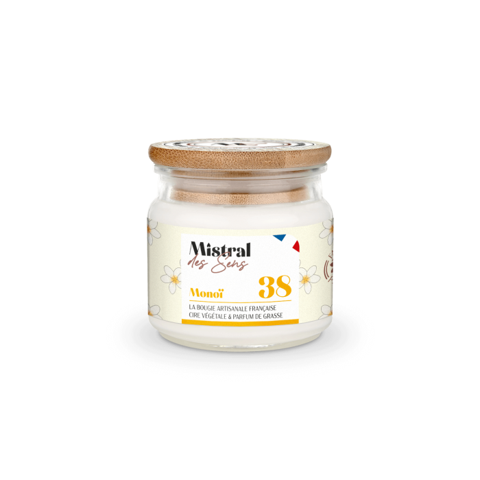 Bougie parfumée monoï - 150 ml - Mistral des Sens