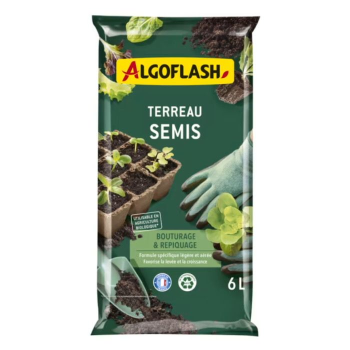 Terreau semis et bouturage - Algoflash - 6 L