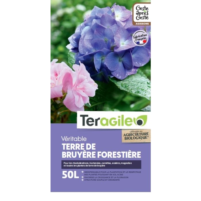 Terre de bruyère forestière UAB Teragile BIOLANDES PIN DECOR - 50 L 
