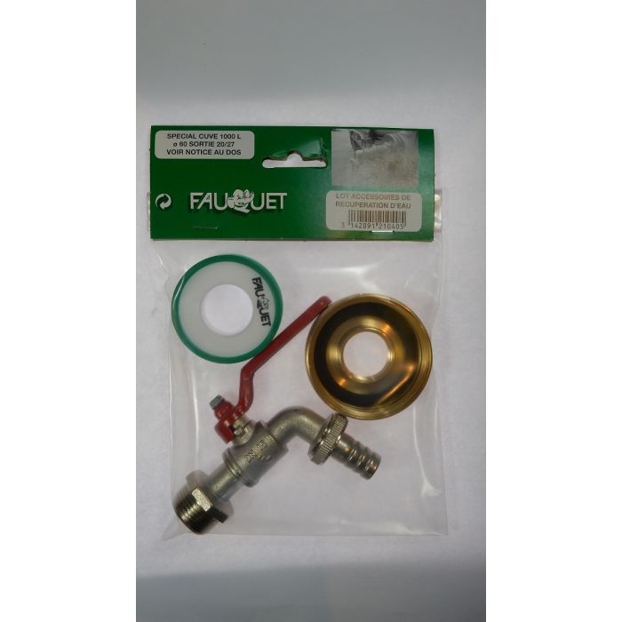 Kit accessoires de récupération d'eau de 1000 L - Fauquet