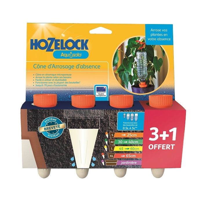 Aquasolo x 3 + 1 gratuit - pot Ø 25 cm - Hozelock
