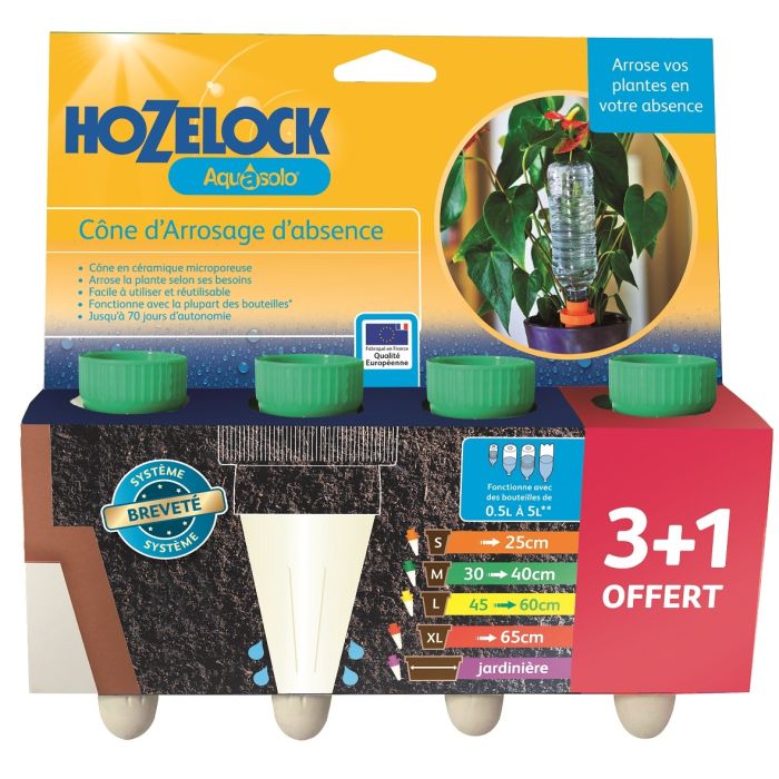  Aquasolo x 3 + 1 gratuit - pot Ø 30-40 cm - Hozelock