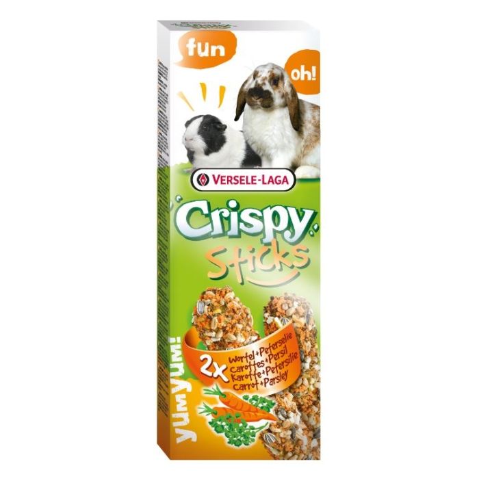 Sticks Crispy Carottes & Persil pour Lapins et Cobayes - Versele-Laga - 110 g