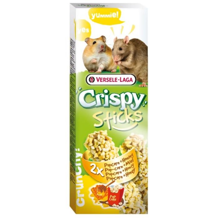 Sticks Crispy Popcorn & Miel pour Hamsters et rats - Versele-Laga - 100 g