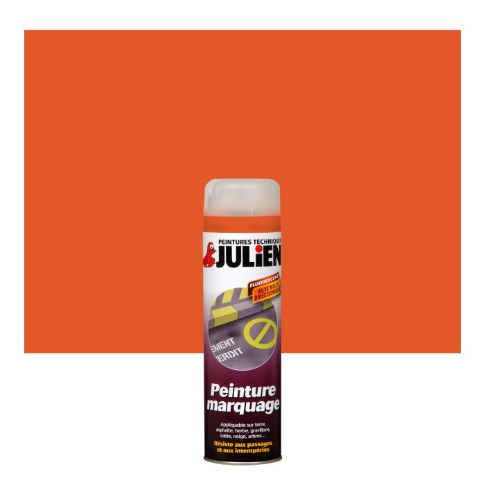 Aérosol peinture de marquage - Peintures Julien - Orange - 0.5 L 