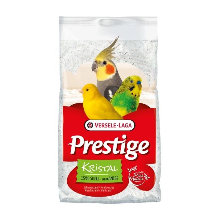 Fond de cage Prestige Kristal pour oiseaux - Versele-Laga - 25 Kg