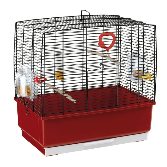 Cage Rekord 3 Noire pour canaris et oiseaux exotiques - Ferplast