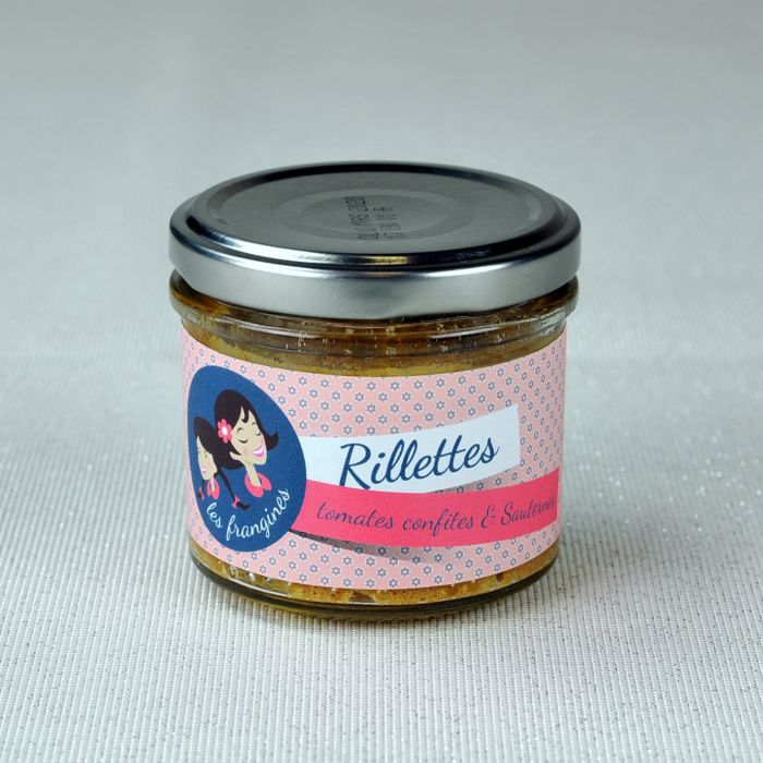 Rillettes tomates confites & Sauternes Les frangines - Secrets de Famille - 90 g