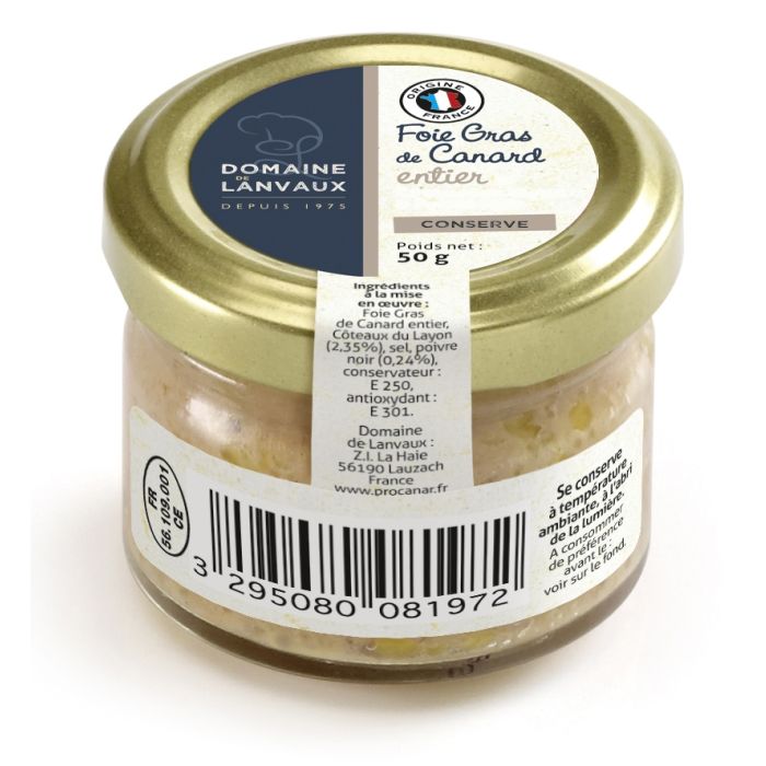 Foie Gras de Canard entier - Domaine de Lanvaux - 50 g