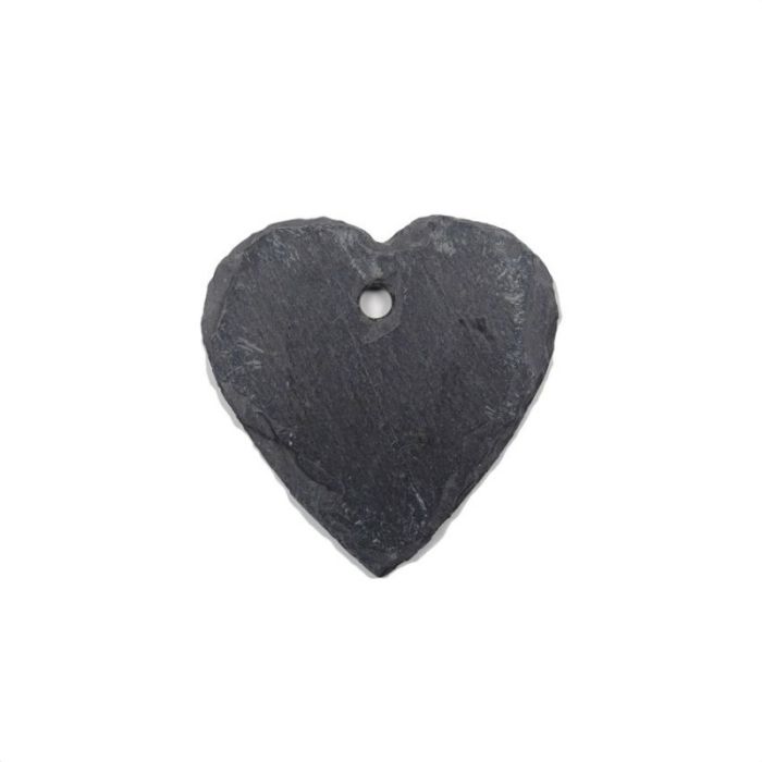 Etiquette coeur en ardoise - Comptoir Botanique - 7 x 7 cm