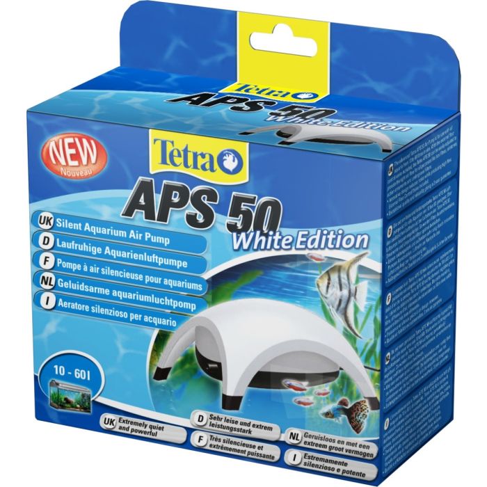 Tetra Pompe à air APS 50 White Edition - Pompe à air silencieuse blanche pour aquarium