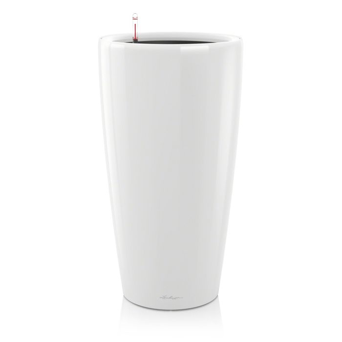Pot Rondo D 32 - All in One Set - Lechuza - Ø 32 x h 56 cm - Blanc brillant