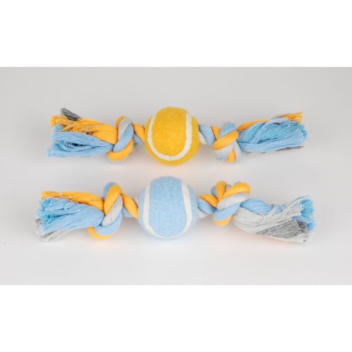 Corde + Balle Tennis pour Petit Chien - Anka - 19 cm