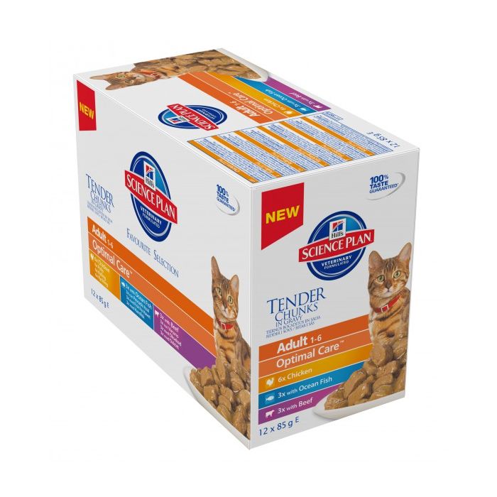 Aliment chat Science Plan Chat stérilisé Pack Mixte 4 saveurs - Hill's - 12 x 85 g