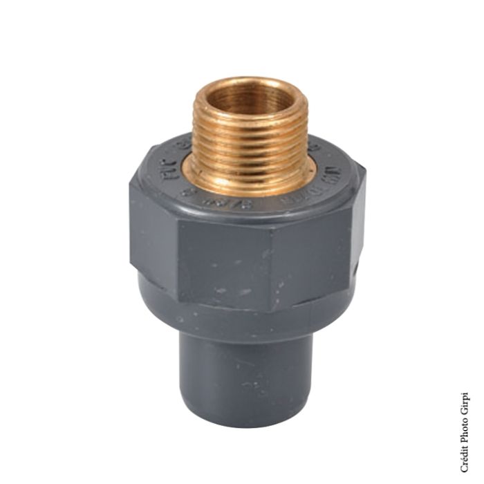 Embout avec filetage 3-4 en laiton - GIRPI - Mâle-Femelle - Ø 25-32 mm