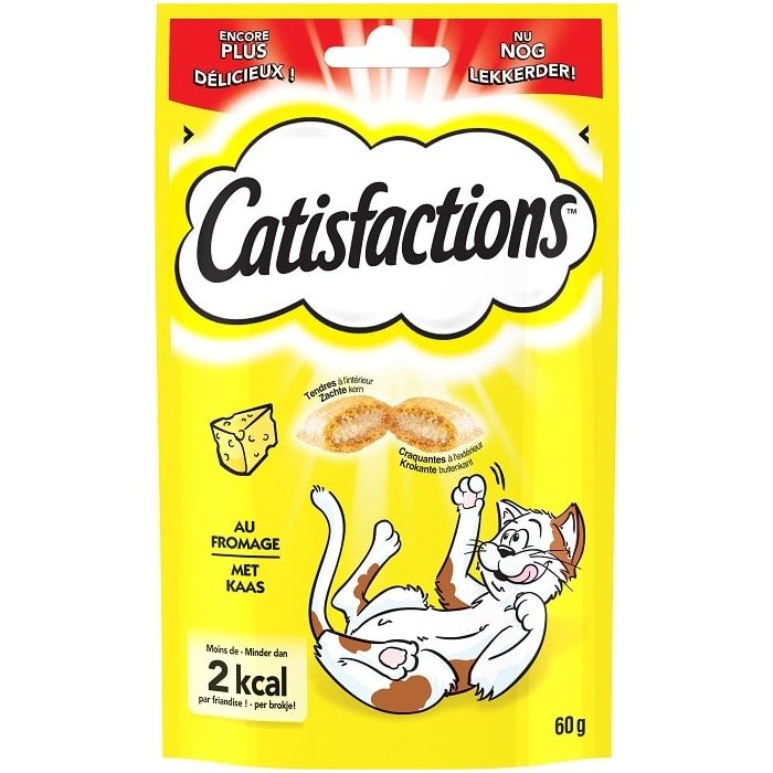 Friandises pour chats et chatons - Catisfactions - fromage - 60 gr