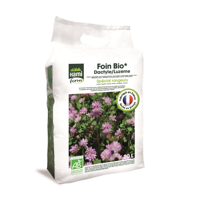 Foin Bio Luzern/Dactyle - Hami Form - Spécial rongeurs - 20 L