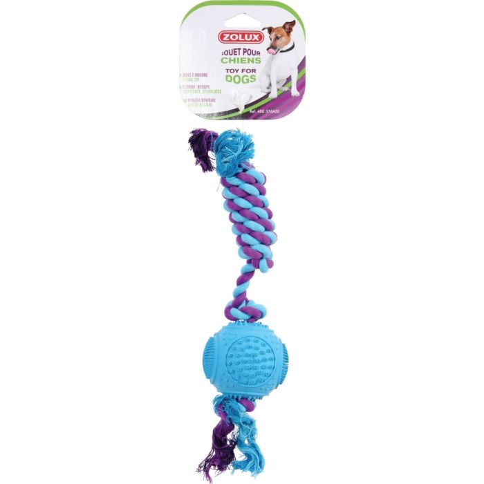 Jouet à mordre corde et balle Ø 7.5 cm pour chien - Zolux