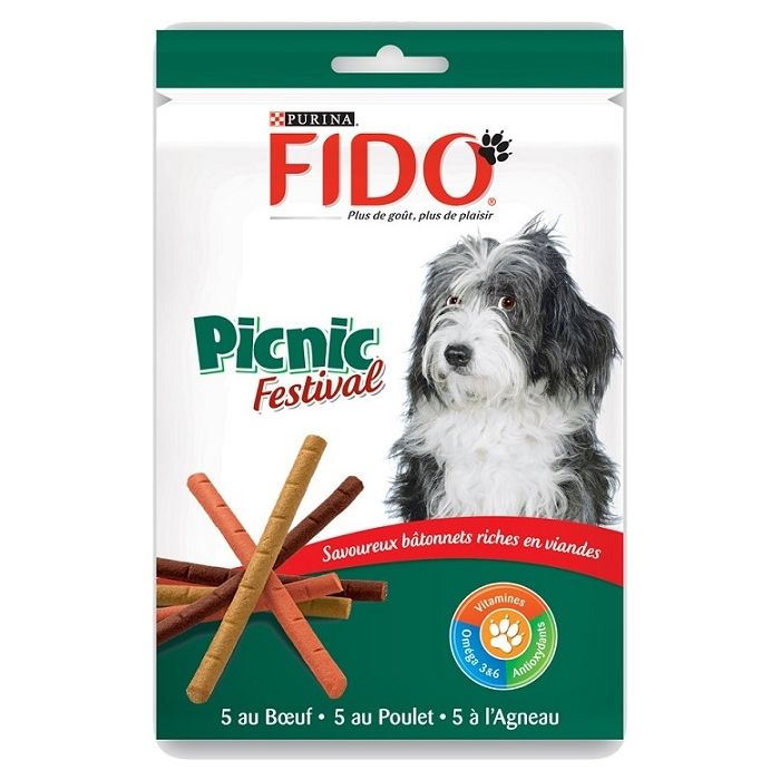 Friandises pour chien Picnic Festival - Fido - BoeufPouletAgneau - 126 gr - x15 