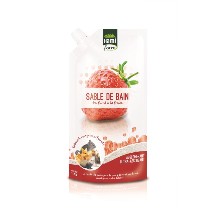 Sable de bain Pour rongeurs - Hami Form - Fraise - 1 kg