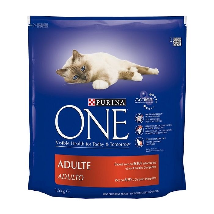 Croquette pour chat adulte Bifensis Dual Defense - Purina One - Boeuf - 1.5 kg