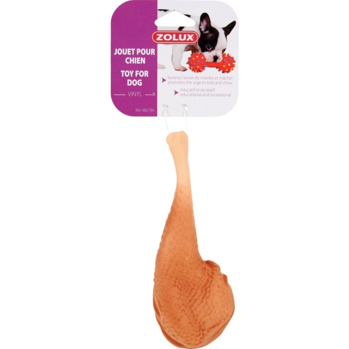 Jouet pour chien Pilon de poulet en vinyle 19 cm - Zolux