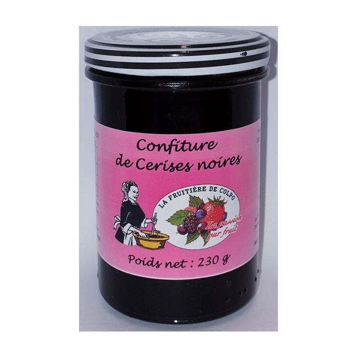 Confiture de cerise noire - La Ferme Fruitière de Colpo - 230 gr