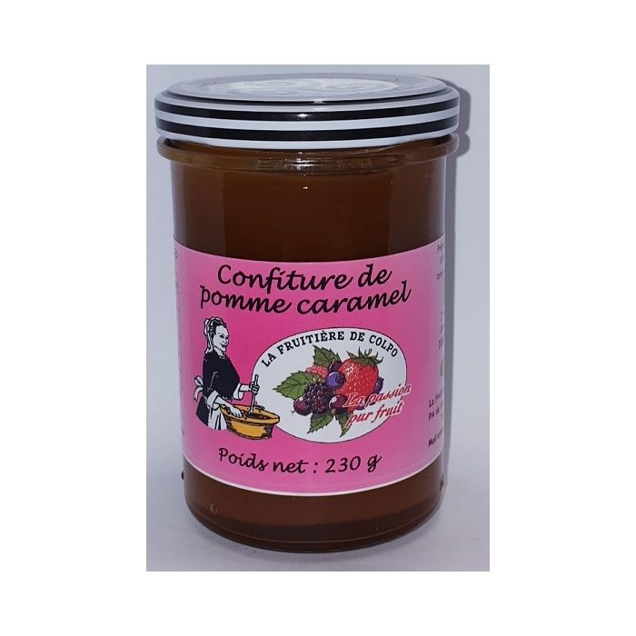 Confiture pomme caramel - La Ferme Fruitière de Colpo - 230 gr