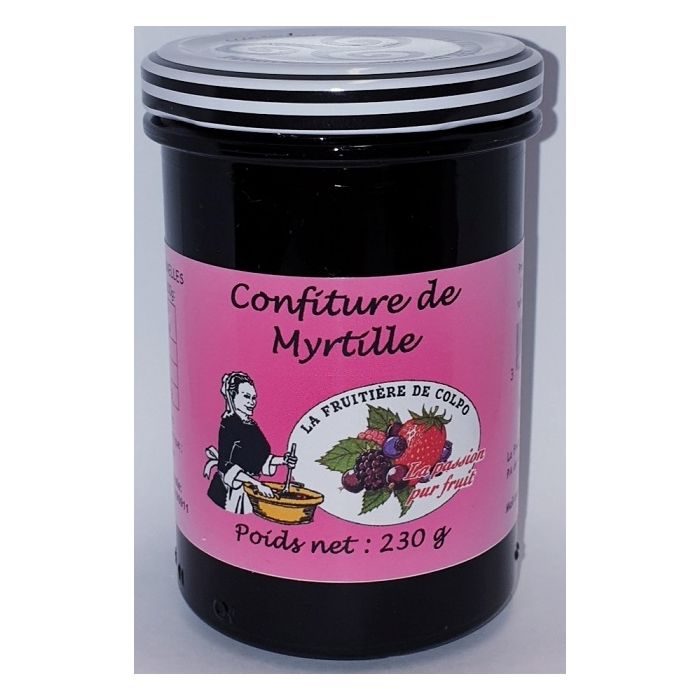 Confiture de myrtilles - La Ferme Fruitière de Colpo - 230 gr