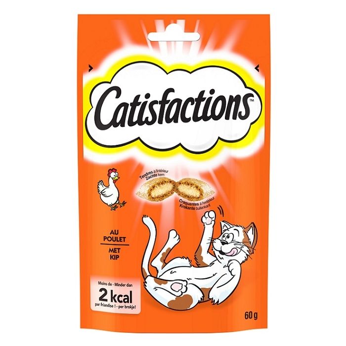 Friandises pour chats et chatons - Catisfactions - poulet - 60 gr