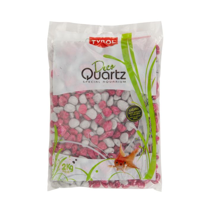 Graviers vernis - Déco Quartz - Tyrol - Fuschia/gris - Sac de 2 kg