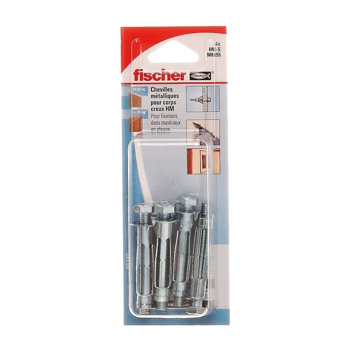 Chevilles x4 pour cloison creuse HM 8x55 S - Fischer