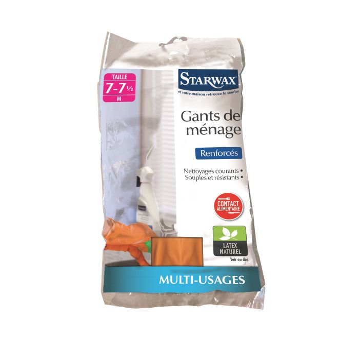 Gants de ménage renforcés - Starwax - Taille 7