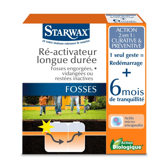 Ré-activateur longue durée pour fosses septiques - Starwax - Boîte de 500 gr