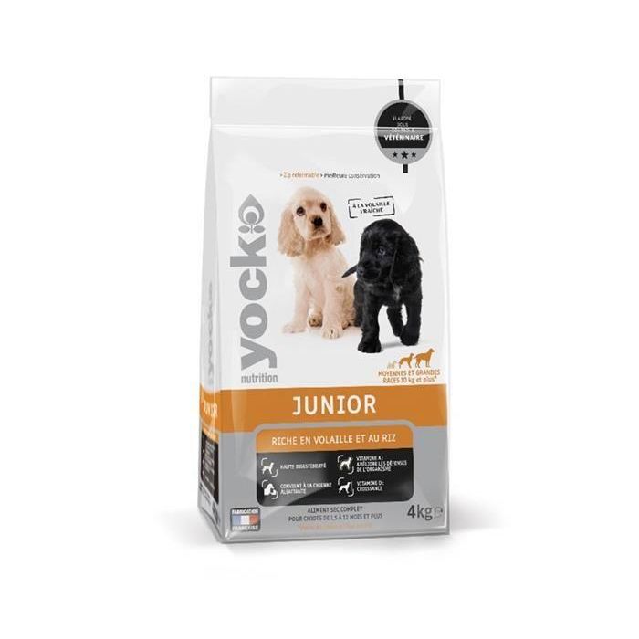 Croquettes Yock Nutrition pour chien Junior - 4 kg