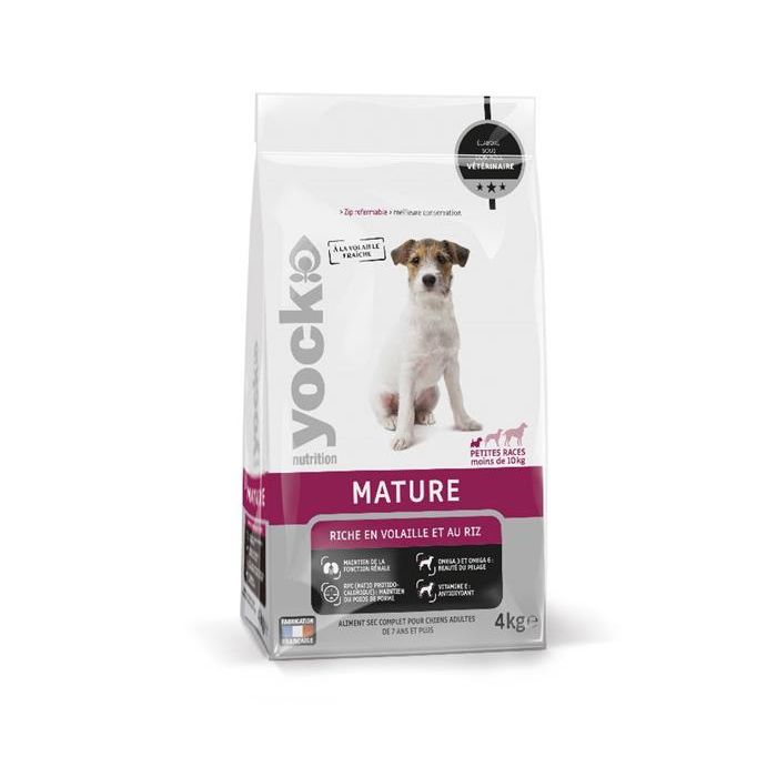 Croquettes Yock Nutrition Mature - Petits chiens - 4 kg